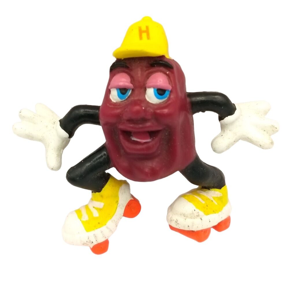 Applause California Raisins Raisin on Skates Figure From 1988 Yellow Hat